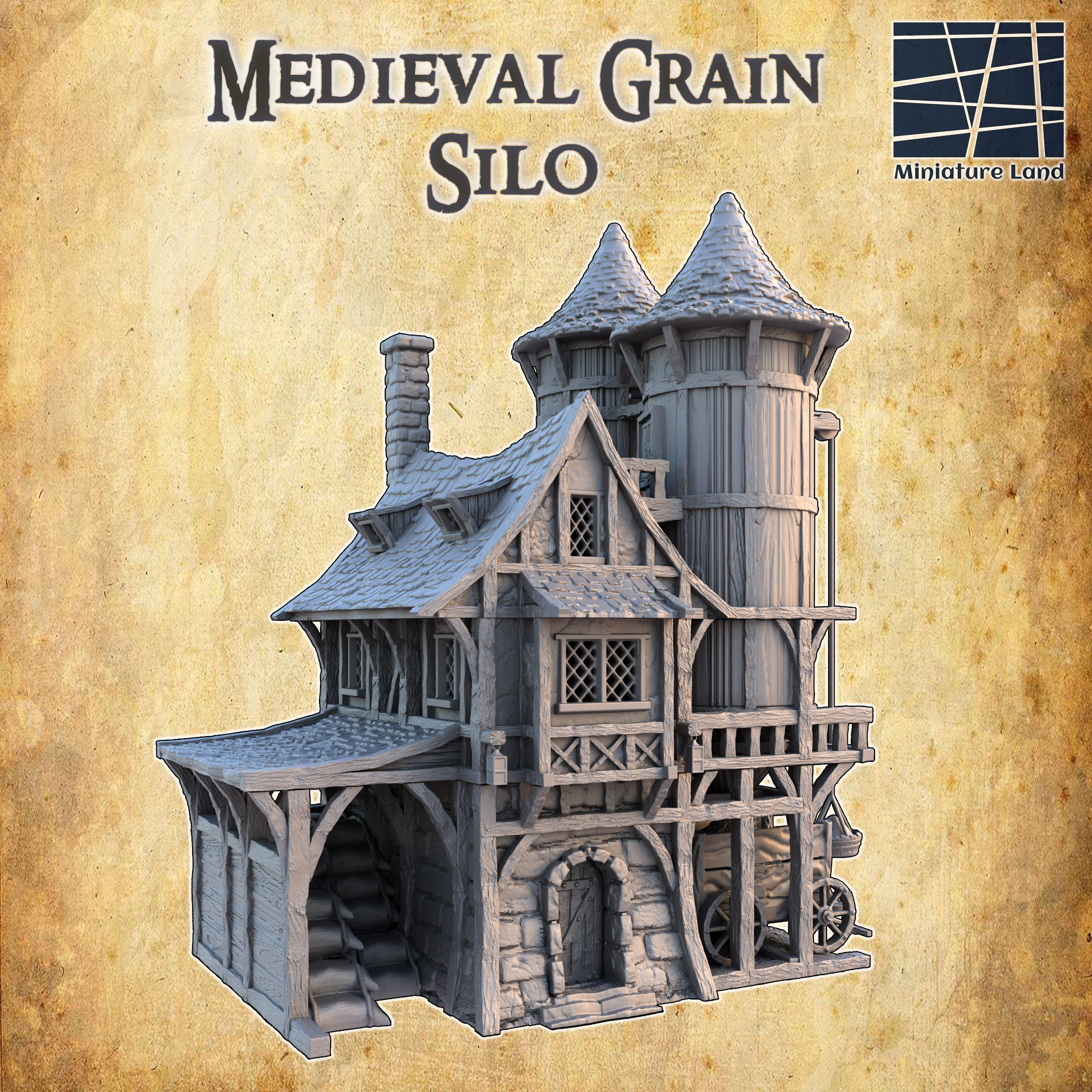 Medieval Grain Silo - Tabletop Terrain - 28 MM